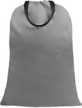 Sanlykate Large Canvas Cotton Laundry Bag with Drawstring & Handles, Heavy Duty Durable Dirty Clothes Organizer, Tear Resistant Hamper Liner Storage Bag, Travel Sack, 25.5 x 34inch - Dark Grey