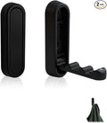 Heavy Duty Folding Wall Hooks 2 Pack, Black Foldable Coat Hooks for Bathroom, Closet, Entryway, Towel, Robe, Bag, Hat Hanging, Space Saving, Zinc Alloy, Easy Mount