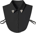 Handcrafted Faux Diamond and Pearl Fake Collar Shirts Versatile Dickey Collar Half Shirt Collar for Women
