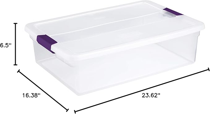 STERILITE 17551706 32-Quart Clear View Latch Box (Pack of 1)