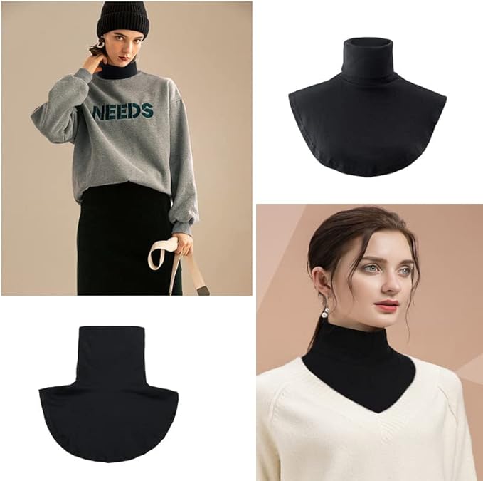 Joyci Fashion Turtleneck False Collar Winter Unisex Cotton Simple Dickey Collar
