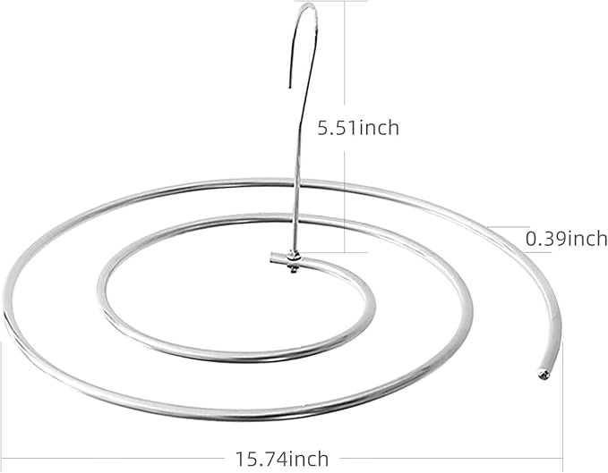 Pack of 2 Spiral Sheet Hanger, 304 Stainless Steel, Hangers Space Saving for Bedspreads Coverlets Mattresses Tablecloths Sofa Covers Blankets Shawls Scarfs Capes