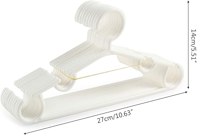 10 Pieces/Set Tubular Hanger for Baby Clothes Durable Plastic Nursery Hangers for T-Shirt Coat Pants Trousers Baby Suits