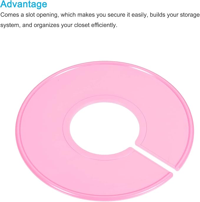 PATIKIL Clothes Dividers 20 Pack Blank Clothing Rack Size Sorting Reusable Wardrobe Round Hanger Separator, Pink