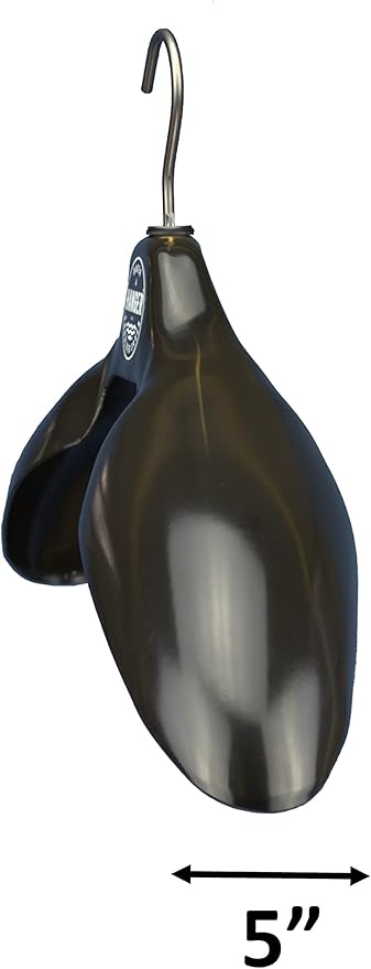 Motorcycle Body Armor Coat Hanger 'Shoulder Saver' by BAKER HANGER - USA Made - 4 Inch Swivel Hook (Black)