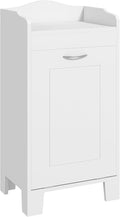 HOMCOM 31" Tilt Out Laundry Hamper, Free Standing Home Organizer Hamper, Bathroom Storage Cabinet, White
