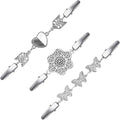 Vintage Sweater Clips Shawl Dresses Shirt Clips Retro Cardigan Collar Chain Clips Brooch Pins for Women
