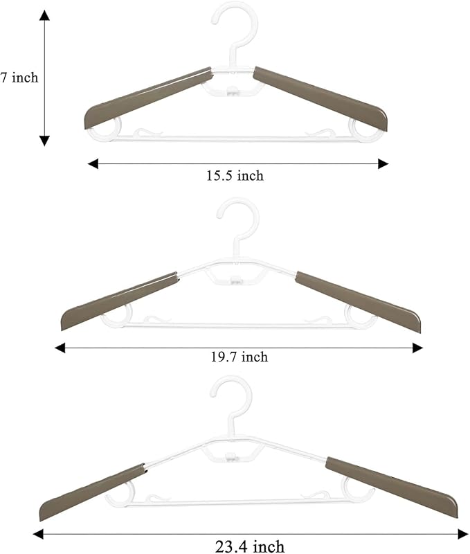 12 Pack Plastic Clothes Hangers,Non Slip Slim Hangers for Closet, Space Saving Clothes Hangers with Pads, Easy Slide Shirt Pant Scarf Hangers for Bedroom Wardrobe