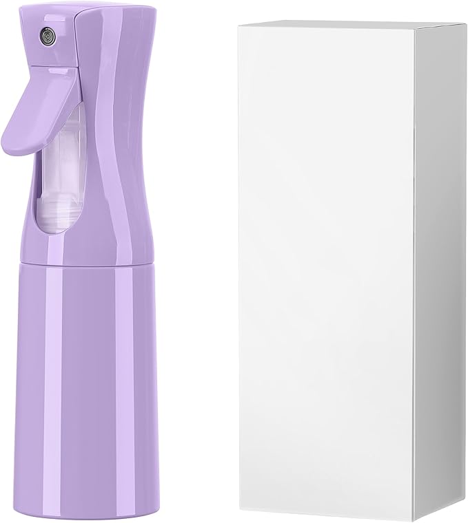 KAIZHOUZHOU(Purple Hair Mister Spray Bottle，Spray Water Bottle Fine Mist Refillable Plants（6.8OZ /200ML） Barber，Showering Pets, Plants, travel, Ironing and Cleaning ﻿ ﻿ ﻿(Continuous Spray)
