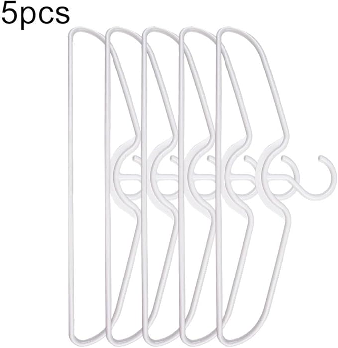 Plastic Clothes Hangers Space Saving Short Neck Hanger, Anti-Slip Heavy-Duty Slim Closet Thin Hangers, Coat Hanger for College Dorms, Homes & More, Enhances Closet Space(5Pack)