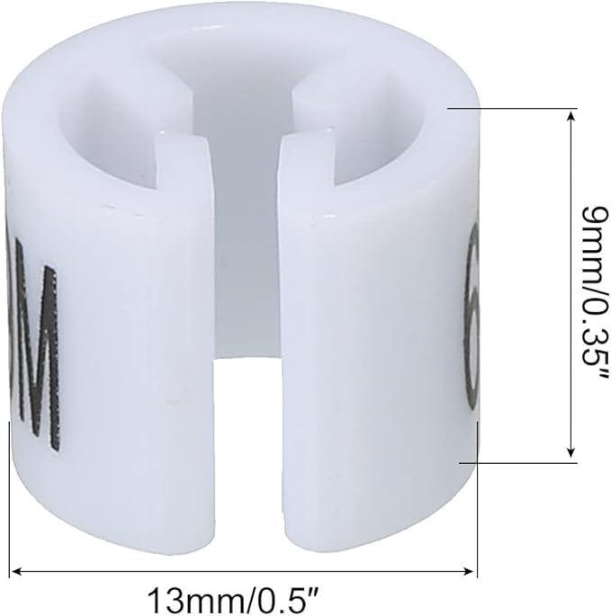 MECCANIXITY Clothes Hanger Marker (6-9M, White) Colored Hanger Sizer Garment Markers Tag, Pack of 150