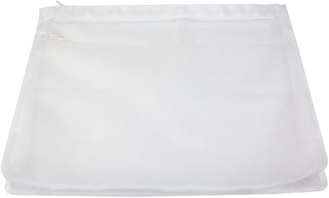 Delicates Micro Mesh Zippered Laundry Bag by Home Basics | Extend Garment Lifespan with Gentle Washing | Fine Netted Material | Sturdy Easy Pull Zipper