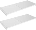 SANNO Expandable Closet Shelf Organizer, Adjustable 17-31" Tension Shelf with Heavy-Duty Adhesive - DIY Shelf Dividers for Cabinet, Pantry, Wardrobe, Kitchen, 2 Pack