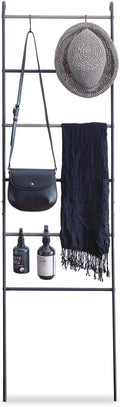 Iris Ohyama PI-L160 Hanger Rack, Slim Type, Matte Black, S-Shaped Hook, Load Capacity 11.0 lbs (5 kg), Width 17.7 x Depth 5.4 x Height 63.8 inches (45 x 13.8 x 161 cm), Style Hanger