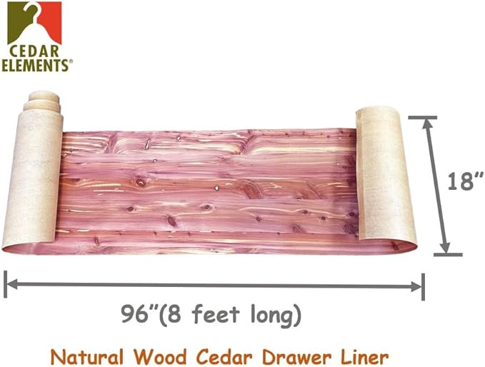 Cedar Elements Aromatic Cedar Closet Drawer/Shelf Liner 18”W x 96”L for Extra Wide and Long Drawers and Shelves (Extra Wide 18" x 96")