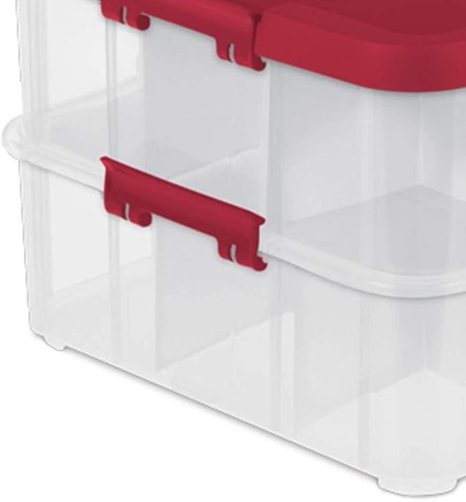 Sterilite 24 Compartment Stack & Carry Christmas Ornament Storage Box | 14276604