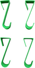 Dependable Industries Over-The-Door Hanger Hook Set 4-Pack of 4.5 in. Plastic Over-The-Door Hangers & Over-The-Door Hooks – Over-Door Hooks for Hanging Clothes & Towels (Green)