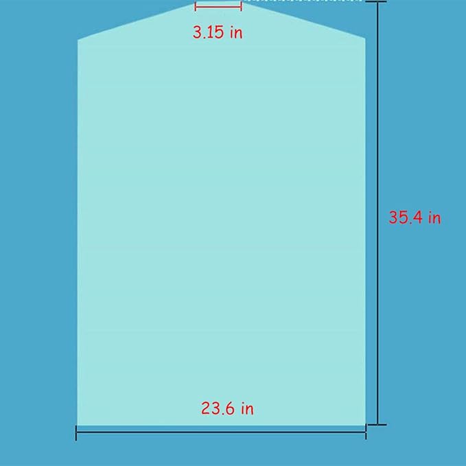 100 PCS Dry Cleaner Bags Plastic Clear 35.4 Inches Can be Hung Transparent Clothes Dust Cover