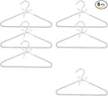 HEVSTIL 6 Pcs Heavy Duty Pearl with Ribbon Trim Hangers for Wedding and Engagement Gowns - Slim Design Also Can Be Used for Suits Shirts,White