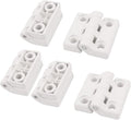 5 Pcs Clothes Hangers White 47x47mm Plastic Replacing Foldable Flap Hinge Children's Clothes Hangers for Furniture