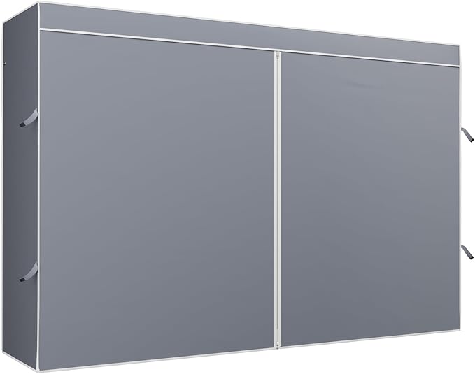 VIPEK Cover ONLY for V40 Plus/V50 Garment Rack, Dustproof Oxford Fabric Clothing Rack Cover with Zipper & Straps, 90.9" L X 17.3" W X 74.4" H, Grey