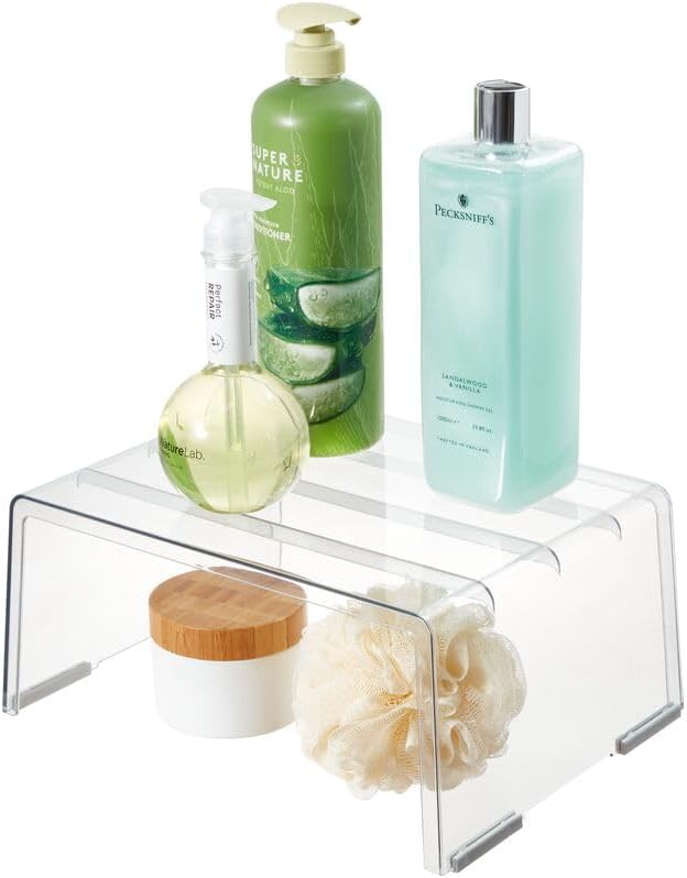 iDesign Recycled Plastic Deep Laundry Room Organization Detergent Riser – 5.6” x 4.3” x 2.3”, Clear Bin