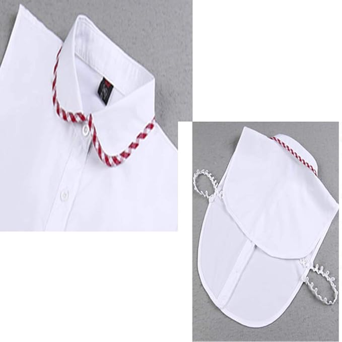 YEKEYI Lady Half Shirt Blouse - Detachable Collar Dickey for Women