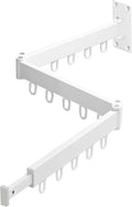 Wall Mounted Drying Rack,Foldable and Rotatable Clothes Drying Rack, Triple Folding Hanger Saves Space,Suitable for Cloakroom,Balcony, Bathroom,The Maximum Load Bearing 50kg (White)