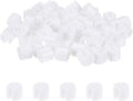 100-Pack Clothes Hanger Markers Blank, Plastic Garment Color Coded Size Clips Fit 3.5mm Rod for Clothing/Wire Hangers, Colored Coding Marker [White]