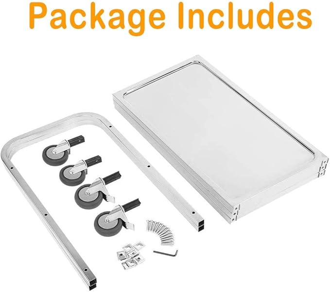 tonchean Stainless Steel Utility Cart 30x16x33 inch 3 Tier Restaurant Carts with Lockable Wheels Serving Rolling Carts for Restaurant Catering Home Commercial Grade & Easy Assembly 400 lbs Capacity