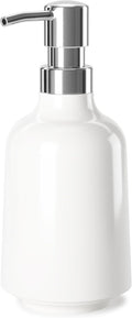 Umbra Step 13 oz (384 ml) Liquid Soap Pump Dispenser, Also Works with Hand Sanitizer, Easy to Refill, White