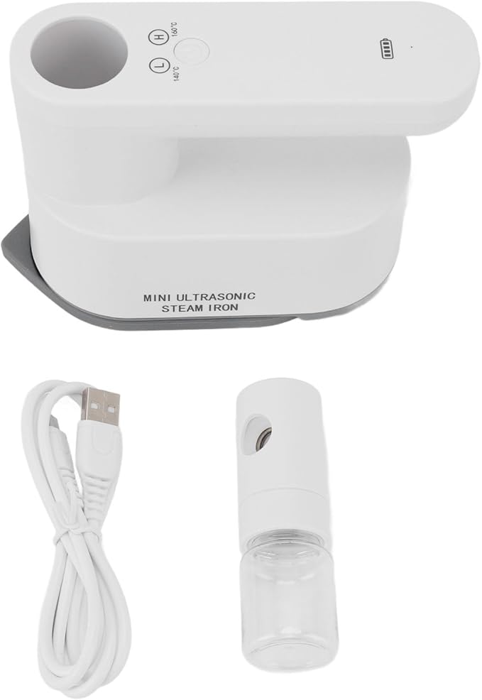 Cordless Travel Steamer for Clothes, 5200mAh Rechargeable 2 Level Temperature Adjustment Portable Handheld Mini Iron with Sprayer & Anti Scald Mat, Support Dry & Wet Ironing