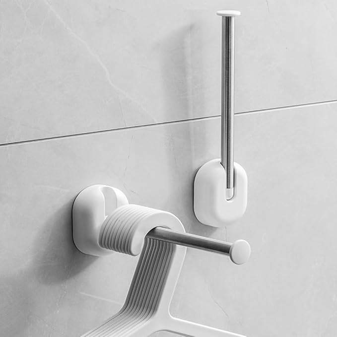 Cabilock Stainless Steel Wall Mounted Coat Hanger Rack with Swing Arm Space Saving Clothes Hanger Organizer for Closet Bathroom Laundry Storage