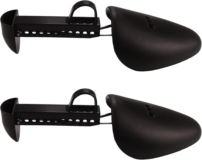 WAJJ 5 Pairs Plastic Shoe Tree Stretcher Shaper for Men Adjustable Length Shoes Boot Holder Shaper Support(Black Men)