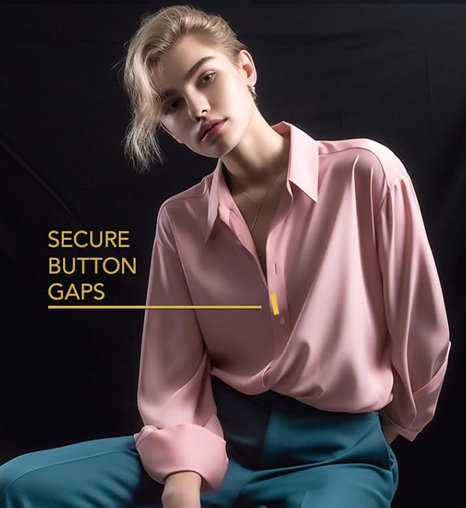 Premium Adhesive Collar and Fashion Stays for Women Washer Dryer Safe For Shirts Dresses Bras Quick Hems and More Residue Free Reusable Metal Tin