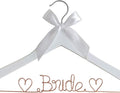The Bride's Wedding Gift, Wooden Wedding Dress Gown Hanging Wire Letter Hanger (White and Champagne)