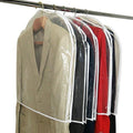 HANGERWORLD Shoulder Covers with Gusset 24" x 21.5" Large Clear Plastic Clothes Protector (5 Pack)