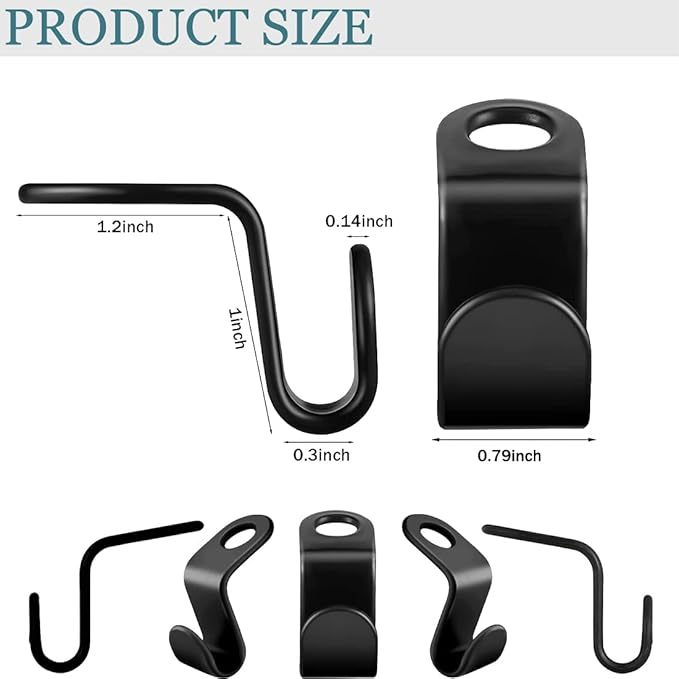 50 Pcs Clothes Hanger Connector Hooks,Plastic Cascading Hanger Hooks Extender Clips Connection Hooks,Space Saving Wardrobe Clothing Outfit Hangers Hooks for Organizer Closet Cabinet, Black