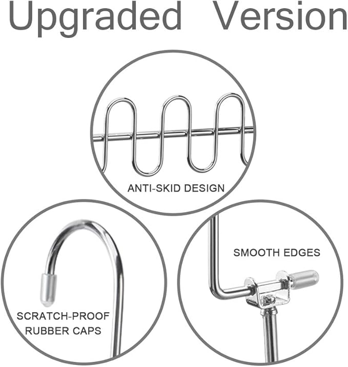 Meetu Closet Organizer - 9.5 Inch Cloth Hanger Magic Space Saving Hangers for Wardrobe Organization (Pack of 6)
