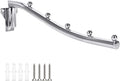 Wall Mounted Clothes Hanger with Swing Arm, Foldable Wall Mounted Clothes Drying Rack, Stainless Steel Garment Hooks Cloth Rack Closet Rod Storage Organizer for Laundry Room Bedroom Bathroom Kitchen