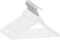 vidaXL Clothes Hanger Set 20 Pcs, 360° Swivel Hook Coat Hanger Clothes Organizer for Bedroom Closet, Non-Slip Hanger Clothes Rack, White Hardwood