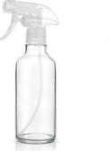 Glass Spray Bottles 12oz Empty Spray Bottle Mist/Stream Spraying Small Refillable Containers for Hair Care, Cleaning Solutions, Plants, Essential Oils 1 Pack (Clear-1, 12oz)