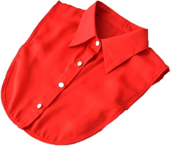 YEKEYI Lady Half Shirt Blouse - Detachable Collar Dickey for Women
