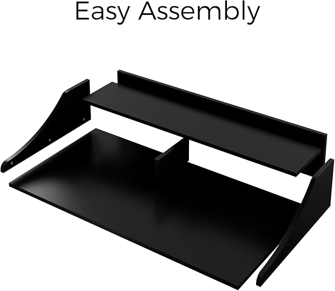 2-Tier Washer Dryer Topper,54" x 27.6" Washer Dryer Countertop with Non-Slip Mat, Laundry Room Organizer with Storage Shelf for Folding & Sorting Clothes, Black