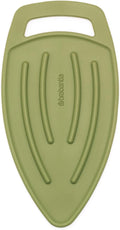 Brabantia Silicone Heat-Resistant Steam Iron Parking Pad (Calm Green) Protective Rest Holder for Hot Iron, Ironing Board Saver, Anti Burn Accessory