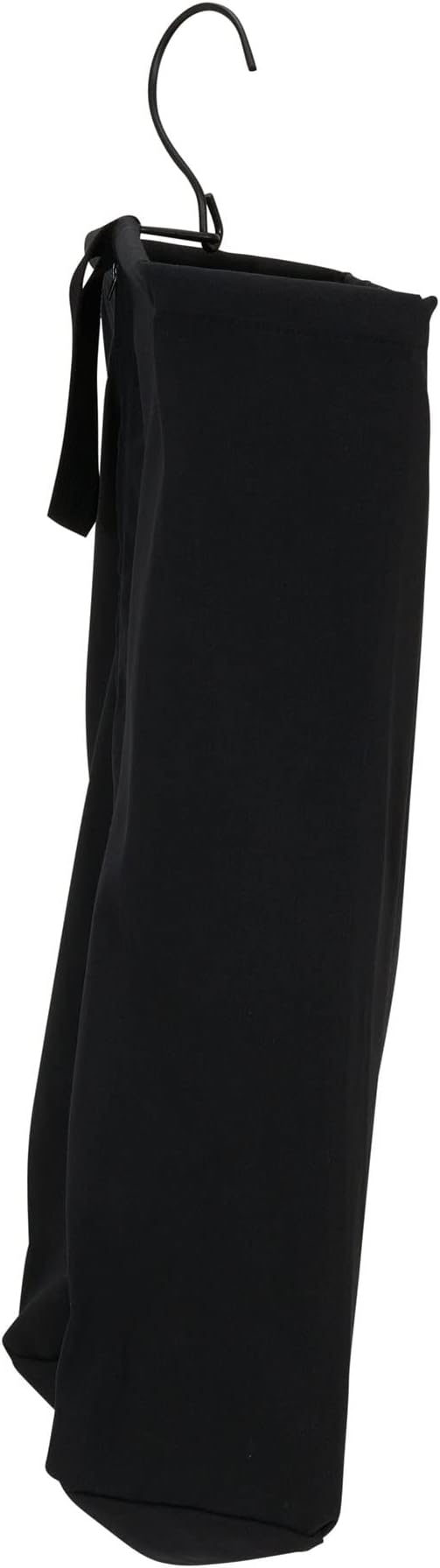 Household Essentials Door Hanging Laundry Bag, Washable Canvas Bag with Loop Handle, Holds Two Loads of Laundry, Great for Dorms and Small Spaces, Black