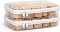 Maple & Lark Bliss Bins - Hard Sided Clear Zipper Case for Storage - Professional-Grade Plastic Clear Zipper Pencil Case, Toiletry Pouch, Travel Organizer, Cosmetic Bag, Toy Storage Bins (2 Pack, M)