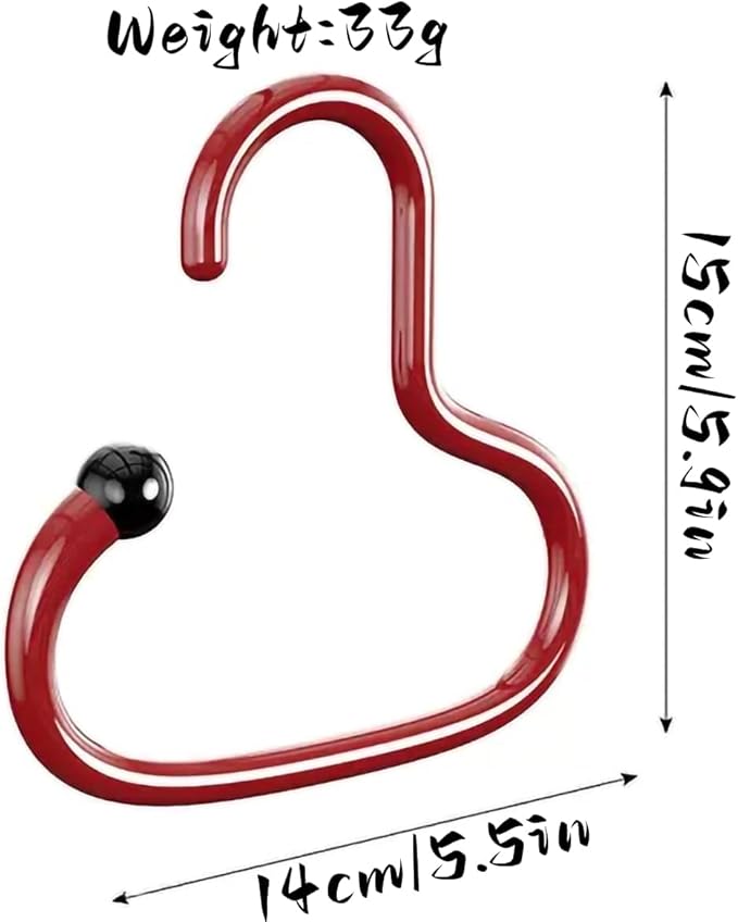 3PCS Bra Hanger for Thick Plastic Closet, Tank Top Organizer 3 Heart Hooks Capacity Space Saving Hanger Closet Organizers and Storage for Tank Top,Hats,Scarf etc. (Multi Heart,3)