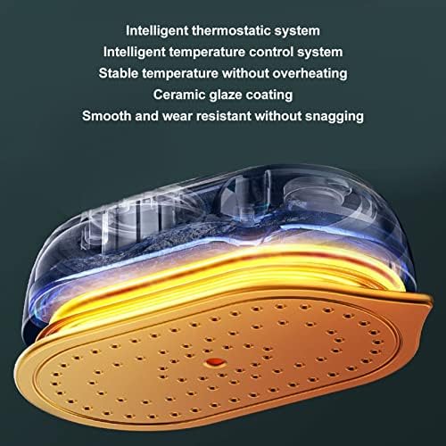 Mini Travel Ironing Machine, 180°Rotatable Handheld Garment for Clothes, Iron Garment, Folding Handle Thermostat for Clothes