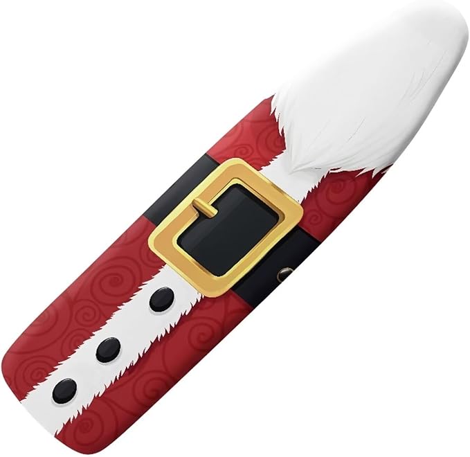 Santa Claus Cloth Iron Board Cover for Standard Boards, Extra Wide Ironing Board Cover with Elastic Edge, Hook and Loop Easy Installation